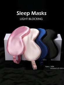 Unisex Side Sleeper Eye Mask, 1pc 3D Contoured Blackout Sleep Mask, Soft Breathable Material With Adjustable Elastic Band, Suitable For Flights, Naps, Back To School, Travel, Home Daily Use, Essential Eye Protection Sleep Mask For Travel And Home - Multicolor - View 3