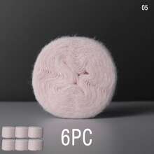 6Pack 300g Hand Blended Mohair Chunky Yarn - Fluffy Short Hair Double Stranded Colorful Yarn Ball, Woven Close Fitting Coarse Thread, Crochet Shawls Scarves - 6pcs 300g - View 35