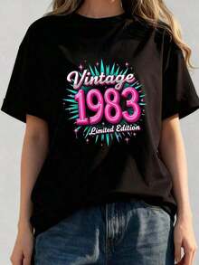 Limited Edition Vintage 1983 Shirt, 41st Birthday T-Shirt, 1983 T-Shirt, 80s Birthday, Birth Year T-Shirt, 41st Birthday Gift For Her - 3 - 查看 3