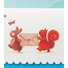 Papyrus Bunny and Squirrel Boxed Blank Note Cards with Glitter 14-Count - Multicolor - Ver 3