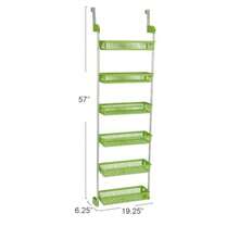 Household Essentials 3-Tier Cesta Over-The-Door Organizador con Ganchos, , , , 1 - Cal - Ver 3