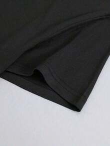 Camiseta estampada de secado rápido con cuello redondo y manga corta de algodón negro de 180 g para mujer con diseño de esqueleto y perro, camiseta informal con gráfico de verano, elegante top de moda para mujer, ropa cómoda para el día a día, tela transpirable, perfecta para Halloween o temática gótica, ropa moderna para una apariencia única, combina con jeans o faldas, material suave y duradero, ideal para amantes de los perros - Negro - Ver 7
