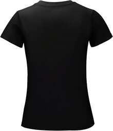 Women's Cotton Graphic T-Shirt, Casual T-Shirt With Ripped Tiger Face - 黑色風格. - 查看 8