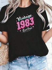 Limited Edition Vintage 1983 Shirt, 41st Birthday T-Shirt, 1983 T-Shirt, 80s Birthday, Birth Year T-Shirt, 41st Birthday Gift For Her - 5 - 查看 7