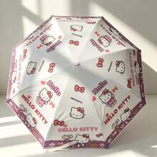MINISO X Hello Kitty 奢华限量版雨伞，自动折叠透明雨伞，加固耐用，防风防水，高端美学，专属设计，情侣、周年纪念日及特殊场合的贴心礼物 - kitty系列 - 查看 7