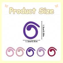 10/20/30/50/60/100 Pcs Multi-Color Metal Crochet Stitch Markers, Open Metal Stitch Markers Crochet Stitch Markers Rings With Storage Box, For Crochet Garment Marking, DIY Craft Projects, Sewing Thread Needle Knitting Stitch Tracking Markers - Pinkish Purple - View 3