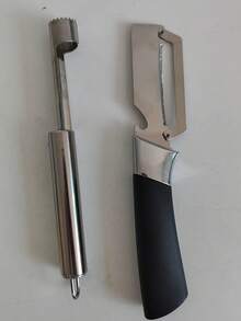 1 Stainless Steel Peeler With Wooden Handle And Forged Blade - Ergonomic Kitchen Tool For Peeling And Cutting Fruits And Vegetables | Durable And Smooth | Suitable For Home Chefs And Cooks, Vegetable Cutter | Wooden Handle Knife | Stainless Steel Blade - Forged Blade, Fruit Peeler | Ergonomic Handle | Wooden Handle Knife - Multicolor - View 16