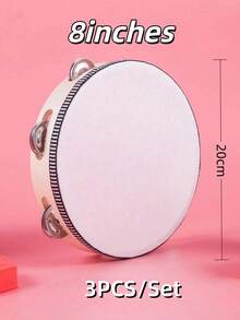 Single Row Tambourine: Wooden Handheld Drum With Metal Bells - Ideal Percussion Instrument For Weddings And Parties, Best Gift, Wedding Decor, Home Decor, Room Decor, Party Favors, Bridal Shower, Graduation, Birthday Decor, Party Decor, Bachelorette Party - Drum - View 17