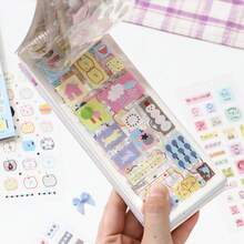 Libro de pegatinas lindo para diario, capturar momentos maravillosos de la vida, elementos decorativos básicos - 1 Set - Ver 6