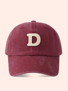 1 buah Topi Baseball Anak Warna Burgundy dengan Huruf, Topi Pelindung Matahari untuk Anak Laki-laki dan Perempuan, Cocok untuk Aktivitas Luar Ruangan dan Penggunaan Sehari-hari - Larut dalam air - tutup pencuci air berwarna merah anggur - View 6
