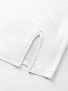 Vestido negro sin tirantes para mujer, minivestido corto - Blanco - Ver 3