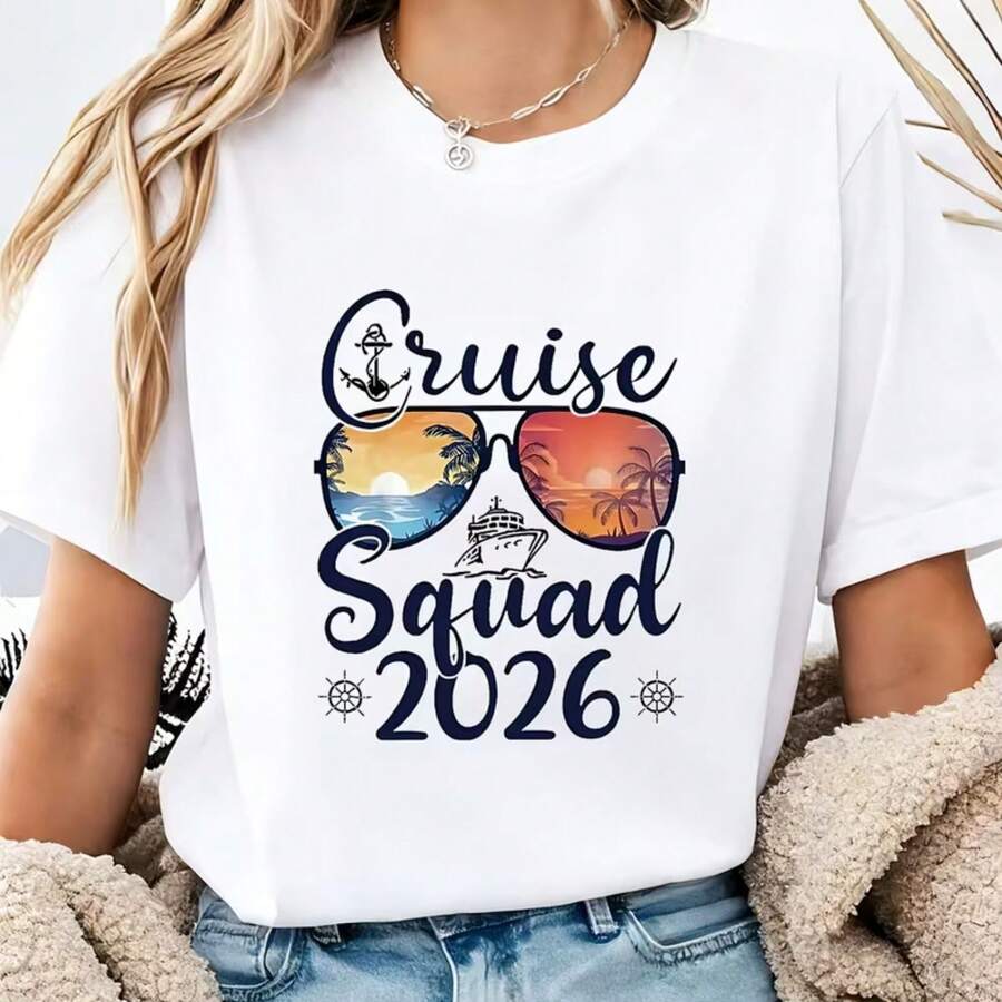 Printed T-Shirt For Men And Women - 白色 - 查看 1