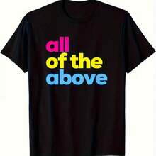 Printed T-Shirt For Men And Women - Black - View 1