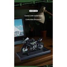 Model Sepeda Motor Kawasaki H2R Alloy Skala 1:18 - Model Balap Detail dengan Stand Pajangan, Cocok untuk Koleksi dan Permainan Remaja - 14 Buah Mainan - MultiWarna - View 6