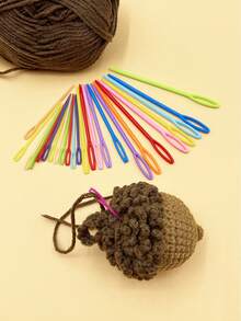 5pcs Or 50pcs Plastic Knitted Darning Needles, 3 Sizes Available, Random Color Large Eye Tip Yarn Needles, Beginner & Student Friendly Sewing Supplies For Knitting, Fabric Repair, Crochet Finishing - Plastic Needles - View 5
