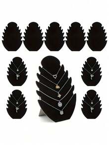 10/5/1pc Jewelry Display Stand, Bust Display Stand, Leaf-Shaped Necklace Stand, Earring Display Stand, Jewelry Tower Stand, Multi-Functional Jewelry Storage Rack, Jewelry Store Display, Home Storage, Essential Jewelry Organizer - Multicolor - View 1