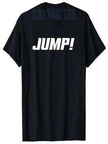 Jump! K-Pop "I Love K-Pop" Letter Print T-Shirt, Y2K Design T-Shirt, Simple Urban Style, Original Gift, Women's Clothing. - 黑色 - 查看 1