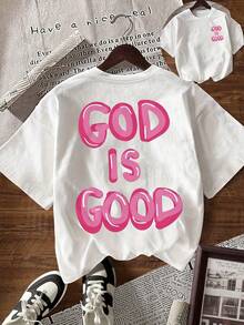 God Is Kind Cute Printed T-Shirt Summer Casual Round Neck Fashion T-Shirt - White - View 6