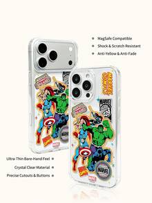 Marvel 蜘蛛人 & 鋼鐵人卡通手機殼，適用於 IPhone 17 Pro Max/17 Pro/Air/16 Pro Max/15 Plus/14/13/IP 17/15Pro/12 Pro/11/16 Plus,XR，防摔防刮保護套 - 無色 - 查看 7