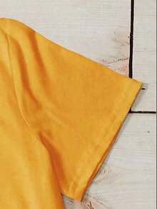 Camiseta de manga corta con estampado de ojo para mujer, blusas con gráficos para mujeres - Amarillo - Ver 4