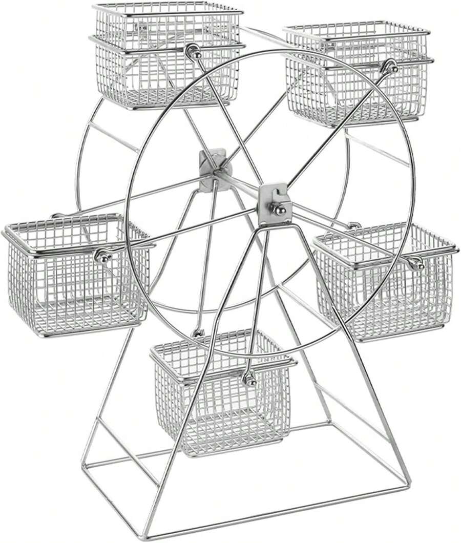 Professional Rotating Ferris Wheel Culinary Logistics System | High-Performance Multi-Tier Kinetic Snack Station | Industrial-Silvery Polished Utility Equipment For Carnival And Hospitality Management - View 1