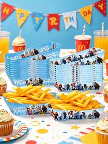 Disney Judy And Nick Vintage Theme Party Gift Set, Classic Character Patterns Suitable For Fans And Vintage Theme Celebrations. These Thick And Durable Paper Products Have A Vintage Texture, Adding A Warm And Nostalgic Atmosphere To Your Party. - Party Supplies - View 11