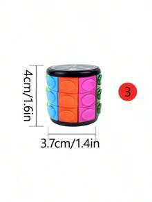 1pc 3D Rubik's Corn Cube, Finger Cube, Cylinder Cube, Personalized Puzzle High Difficulty 3/5/7 Layers Cube, Adult Stress Relief Toy, 3d Fidget, Sensory Cube, Rubex Cube, Sensory Toys, Fidget, Fidget Toys, Stress Balls, Pe, Squishies - 3 lớp - Xem 10