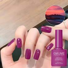 GMUME 4件/組 7.5ml/瓶指甲油套組，顏色：057、060、056、075，純色，UV LED可固化，可浸泡卸除，天鵝絨莓果紅、紅寶石紅、皇家紫李、天鵝絨夜莓、紅寶石紫李、亮片深紅，適合冬季 - 彩色 - 查看 7