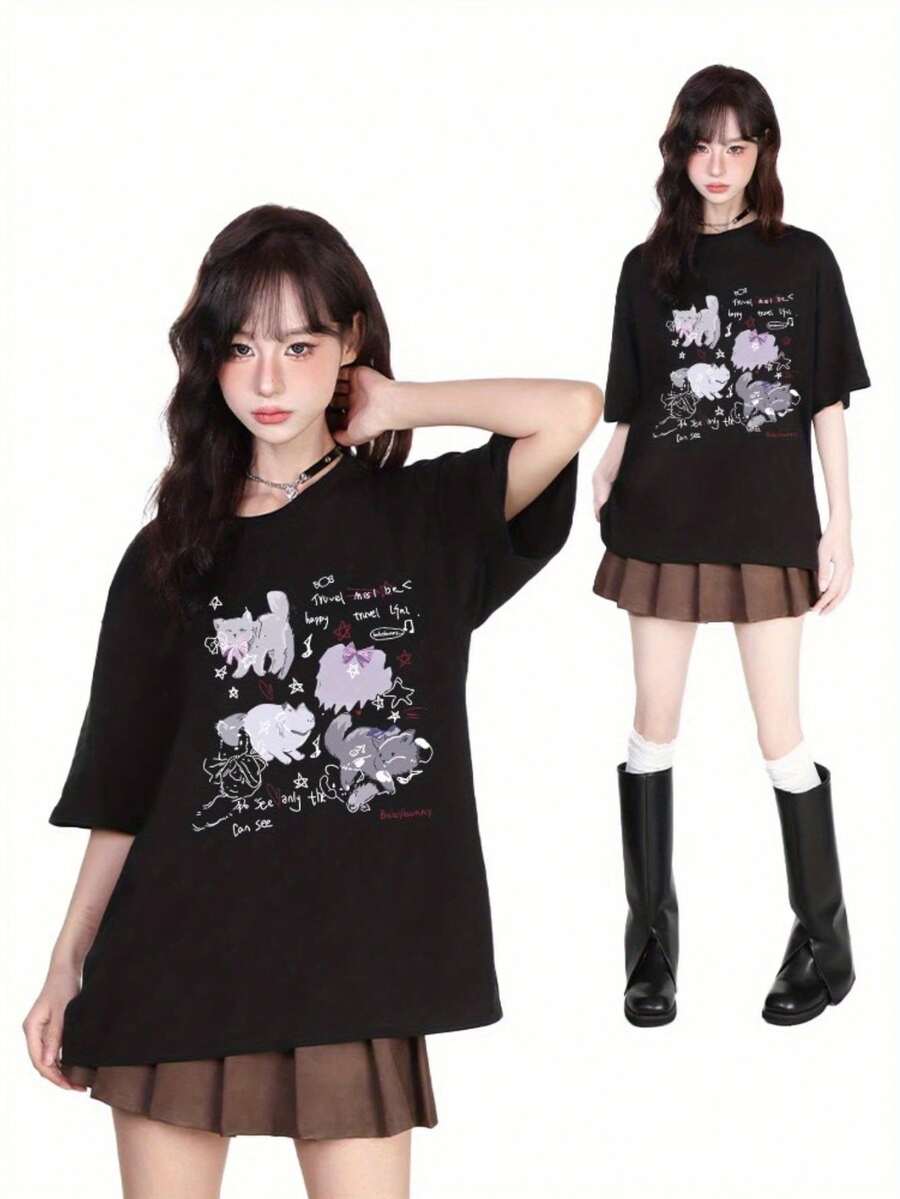 Women T-Shirts - Black - View 1