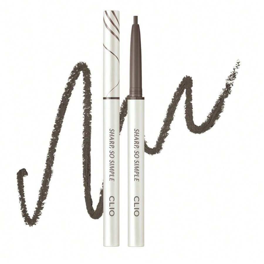 Clio Sharp So Simple Waterproof Eyeliner Pen - 2mm Ultra-Thin Precision Tip Smudge-Proof & Long-Lasting Formula For Effortless Winged Liner & Tightlining - 05 Gray Brown - View 1
