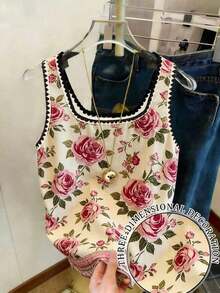 Nueva llegada Camiseta de tirantes ajustada de algodón versátil y casual para uso diario para mujeres - Multicolor 4 - Ver 4