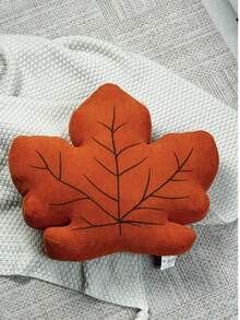 1个枫叶刺绣抱枕，柔软灯芯绒材质，3D枫叶填充，适用于家居装饰、沙发、长凳、床上用品。 - 橘色 - 查看 8