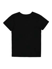 Camiseta de manga corta ajustada y transpirable con estampado de letras clásicas - Cuello redondo, estilo casual de verano y para uso diario, lavable a máquina, versátil para usar en capas en todas las estaciones - Top casual minimalista y elegante para - Negro - Ver 2