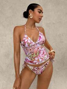 Conjunto de bikini a cuadros de cereza dulce - Multicolor 2 - Ver 3