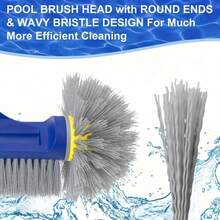 1pc Round-End Pool Brush, Pool Brush Head For Inground/Above Ground Pools, Spa, Hot Tub, High-Efficiency Pool, Scrub Brush Fits Standard Pool Pole, Poles Not Included - Multicolor - View 6
