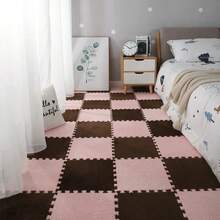 12 piezas de alfombras de felpa gruesa con empalme, adecuadas para la entrada, tatami, dormitorio, sala de estar, renovación de casas de alquiler - Nuevo modelo - Ver 7