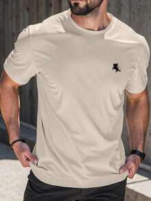 Unisex Camiseta unisex.Para hombres.Manga corta.Camisa T de manga corta.Ropa de primavera.Ropa de verano.Prenda de vestir.Prenda superior.Ancho.Silueta grande.Diseño con estampado.Regalo.Regalo.Estilo street.Primavera.Verano.Otoño.Invierno.Para hombres. - Beis - Ver 2