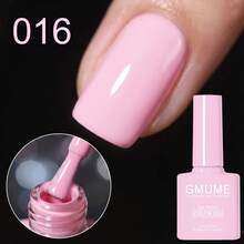 GMUME 4件/組 7.5ml 每件馬卡龍派對凝膠指甲油，顏色：016, 026, 040, 051，純色所見即所得，可浸泡式UV LED，春季柔美甜美馬卡龍糖果色：粉色、檸檬黃、翡翠綠、丁香紫 - 彩色 - 查看 4