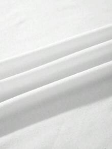 Camiseta de manga corta con cuello redondo para mujer, con estampado, hecha de tela de algodón puro. Cuello redondo clásico y minimalista, versátil y adecuado para todas las formas de cuerpo. Perfecto para citas, desplazamientos diarios y salidas informales. - Blanco - Ver 4