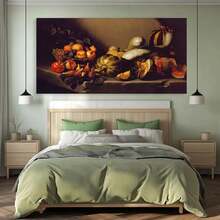 Enmarcado Lienzo impreso en 2D plano de frutas y verduras (1 unidad, ) | Arte mural vintage, obra de arte moderna, ideal para regalar, decoración del hogar y dormitorios, perfecto para el dormitorio, la sala de estar y el estilo art déco. - Enmarcado - Ver 6