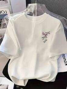 Talla Grande, Camiseta Casual de Manga Corta para Mujer Jiu'an - Blusa Blanca de Cuello Redondo Adecuada para Primavera Verano, Lavable a Máquina, Sin - Blanco - Ver 1