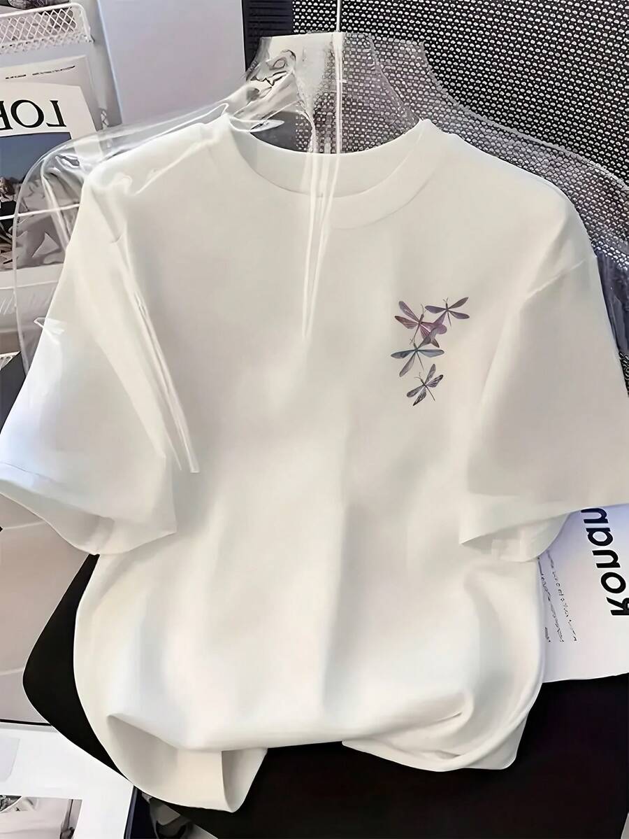 Talla Grande, Camiseta Casual de Manga Corta para Mujer Jiu'an - Blusa Blanca de Cuello Redondo Adecuada para Primavera Verano, Lavable a Máquina, Sin - Blanco - Ver 1