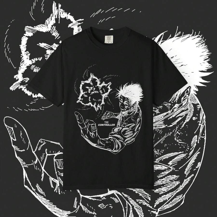 The Controller Anime T-Shirt, Japanese Manga Graphic Tee, Urban Clothing Lover Gift Unisex220g Cla-Ssic Cotton T-Shirt - UniS-Ex - The Shirt You A-Lways NeededSuitable For All People, Whether WoM-En Or M-Enhigh-Quality Durable Fabric Suitable For All Seasons,Ft To The Touch But Built To LastBreathabletops WoM.En Fall OutfiT.S For WoM.En VaC.Ation OutfiT.S WoM.En Easter, St. Patrick's Day Costume - 黑色 - 查看 1