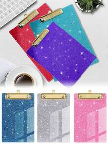 1Pc Acrylic Board With Glitter, Suitable For Classrooms, Offices, Schools, Notebooks And Diaries,Back To School Supplies - Multicolor - View 7