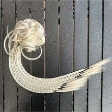 Grey Hair Scrunchie Braid Ponytail Synthetic Hairpiece, Suitable For Daily Wear For Women - Multicolor - View 13