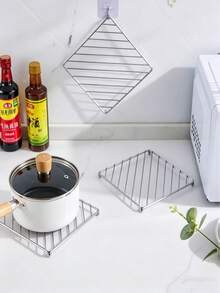 1pc Square Heat Insulation Mat, Heat Resistant Kitchen & Dining Table Pad, Coaster, Utensil Tray - Multicolor - View 9