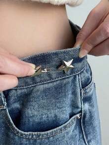Botón De Diseño De Estrella Conveniente Y De Moda - Plateado - Ver 7