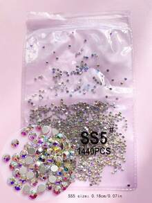 1包1440颗SS3-SS20透明平底水钻和仿水晶，DIY，美甲装饰，美甲配件，美甲产品，美甲装饰，美甲用品 - 彩色 - 查看 18