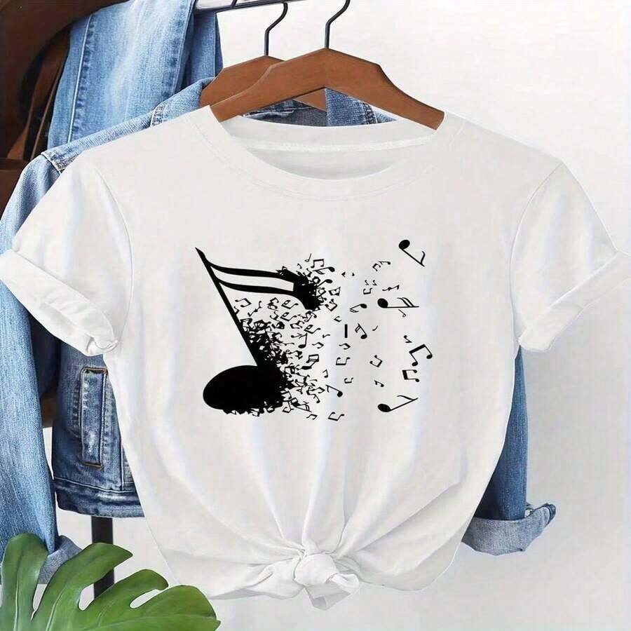 Women's Plus Size T-Shirt With Year Of The Horse 2026 Graphic Print | Casual Crew Neck, Medium Stretch Fabric, Ideal For Spring/Summer, Versatile For Everyday Wear, Shopping, Parties And Commuting. - 灰色 - 查看 1