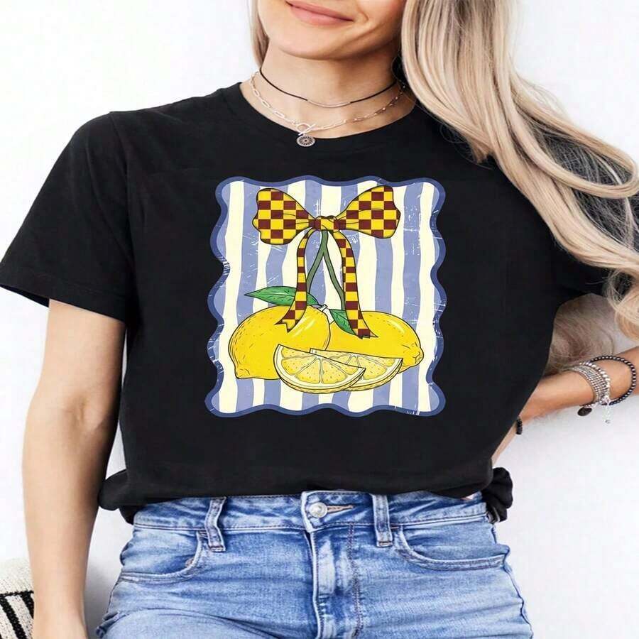 Fashionable Casual T-Shirt For Women With A Round Neck And Short Sleeves, Ideal For Everyday Wear And Sports. Features A Striking Magician Hat Print Design, Perfect As A Gift For Friends And Family. - 紅色 - 查看 1